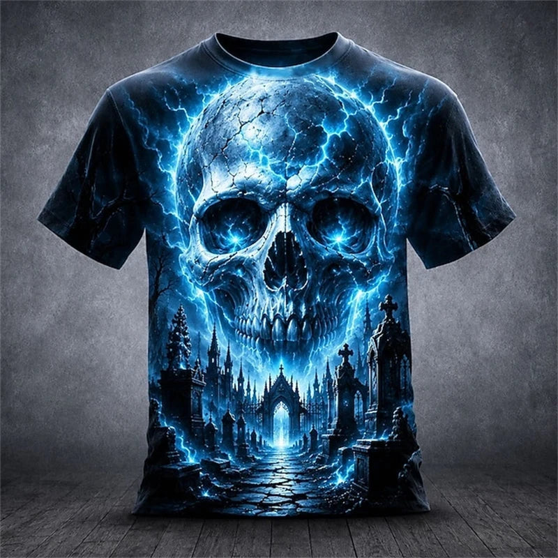 Pumpkin Print Casual Mens T-Shirt