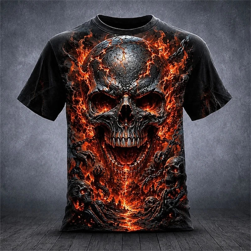Pumpkin Print Casual Mens T-Shirt