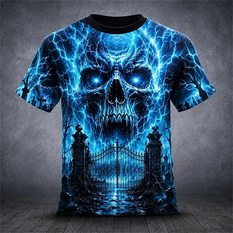 Pumpkin Print Casual Mens T-Shirt