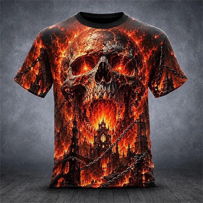 Pumpkin Print Casual Mens T-Shirt