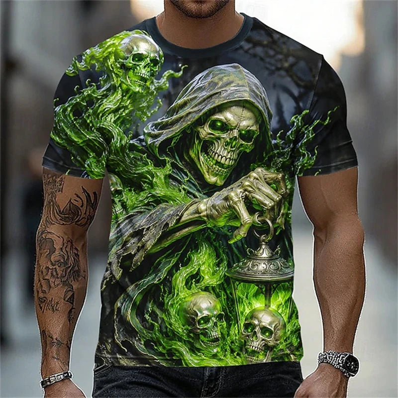 Pumpkin Print Casual Mens T-Shirt