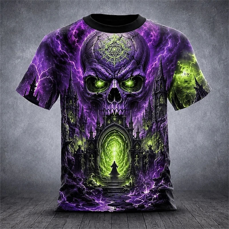 Pumpkin Print Casual Mens T-Shirt