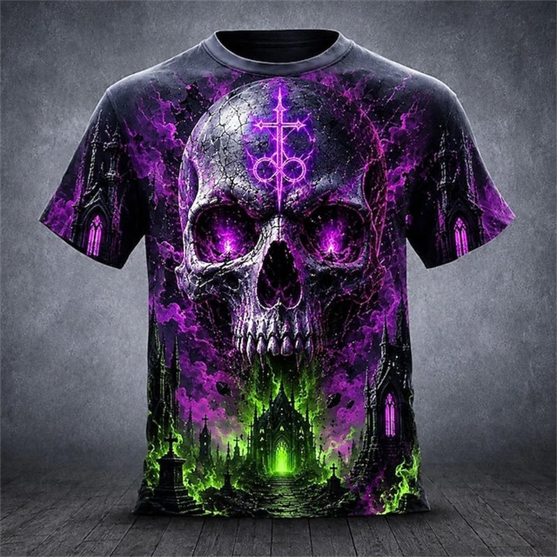 Pumpkin Print Casual Mens T-Shirt