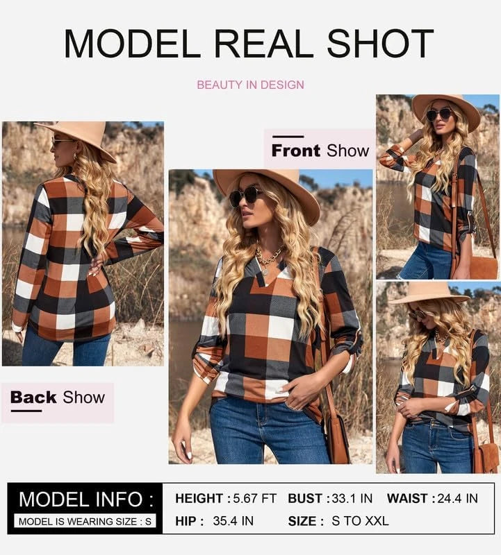 Plaid Cotton Cuffed Sleeve Shirt