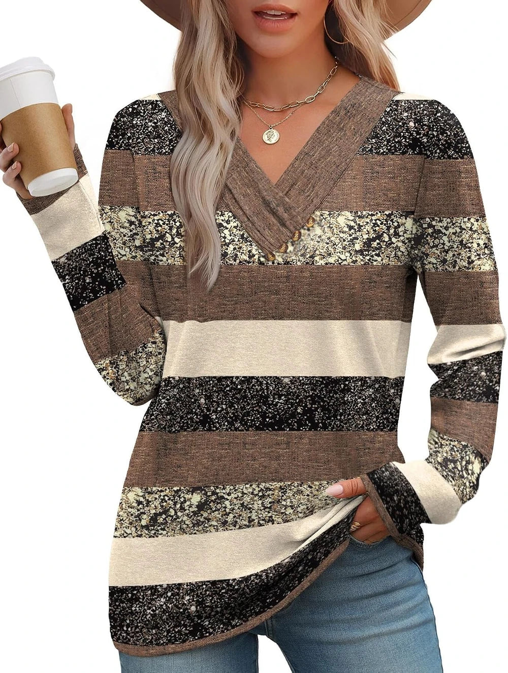 Wiholl V Neck Long Sleeve Tunic
