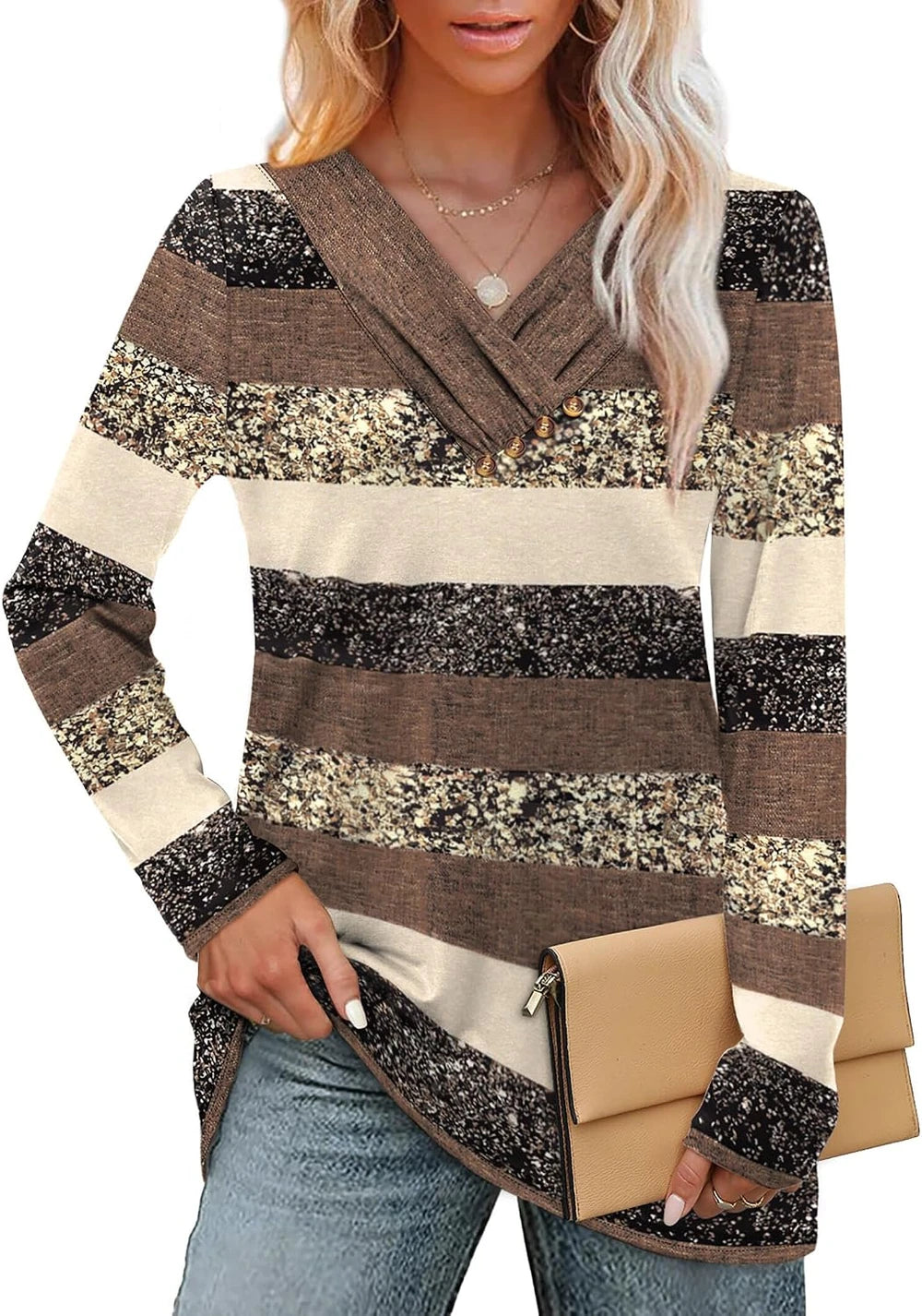 Wiholl V Neck Long Sleeve Tunic