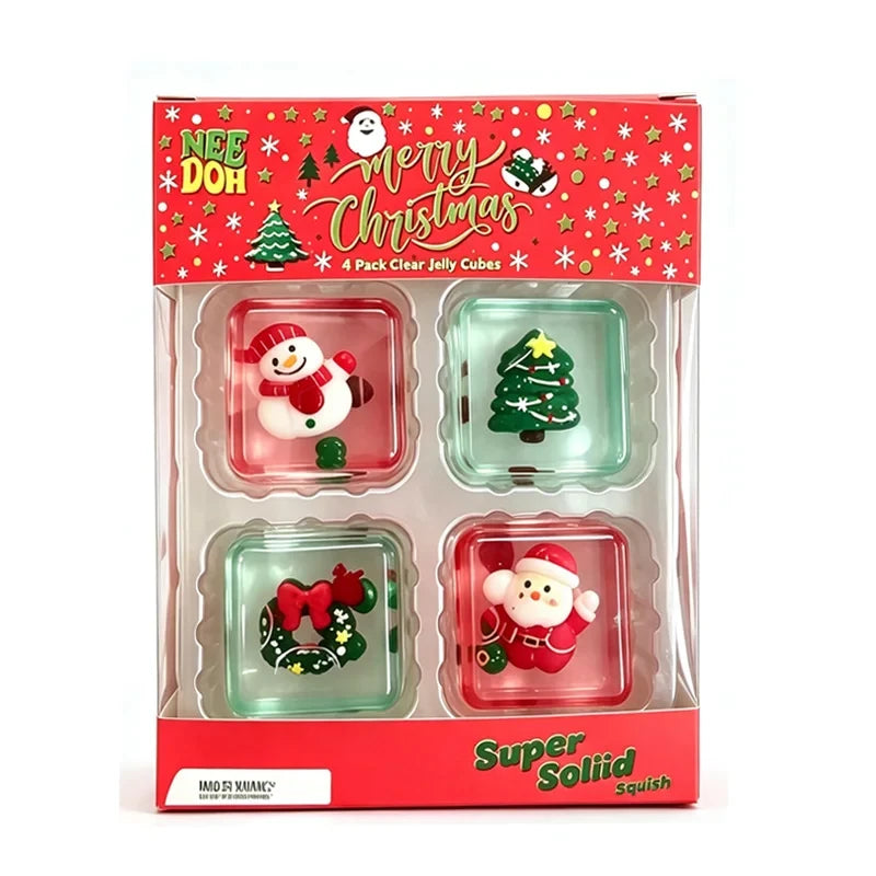 Christmas Stress Relief Squishy Cube Set