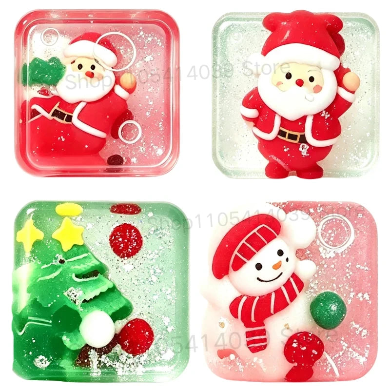 Christmas Stress Relief Squishy Cube Set
