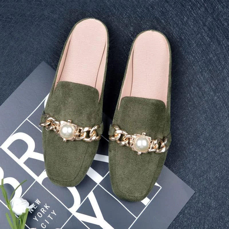 Cubicbee Chain Suede Mule