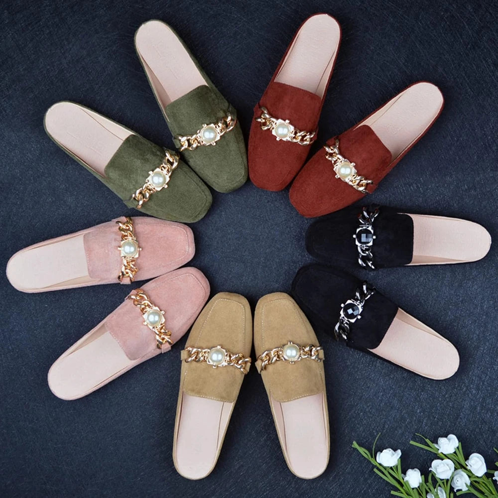 Cubicbee Chain Suede Mule