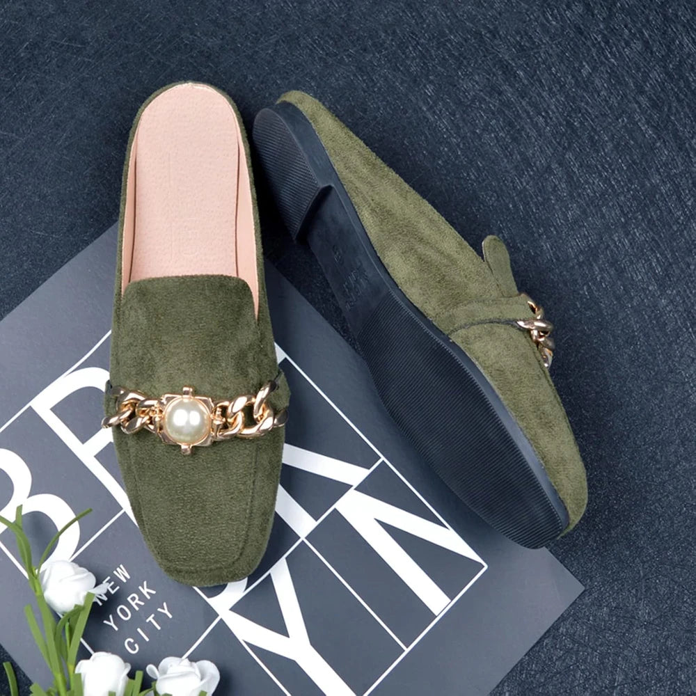 Cubicbee Chain Suede Mule